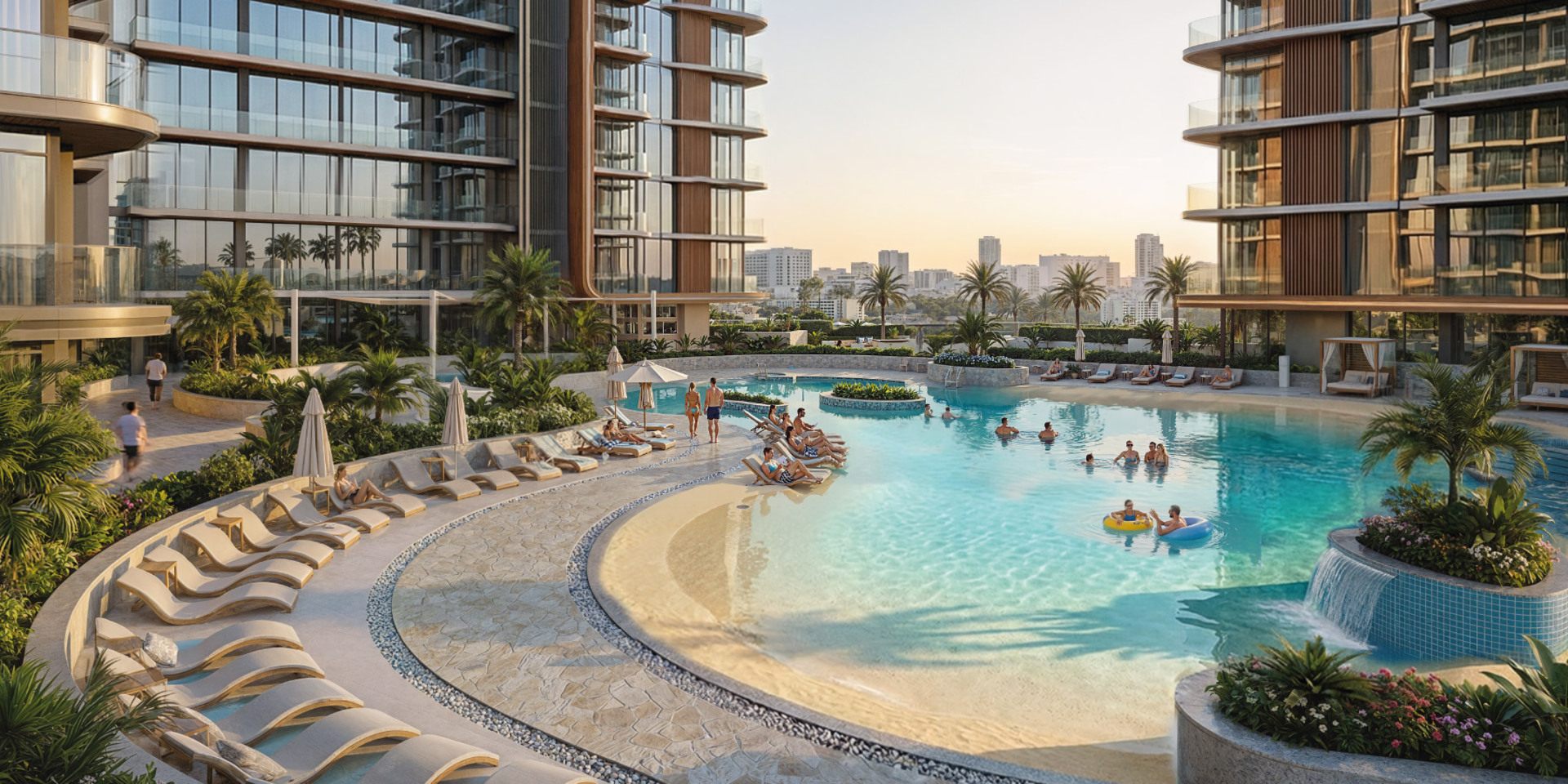 Azizi Jaddaf Beach Oasis: City Living, Beach Feeling
