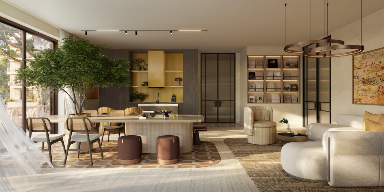The Canopies at Yas Point - interior living and dining space
