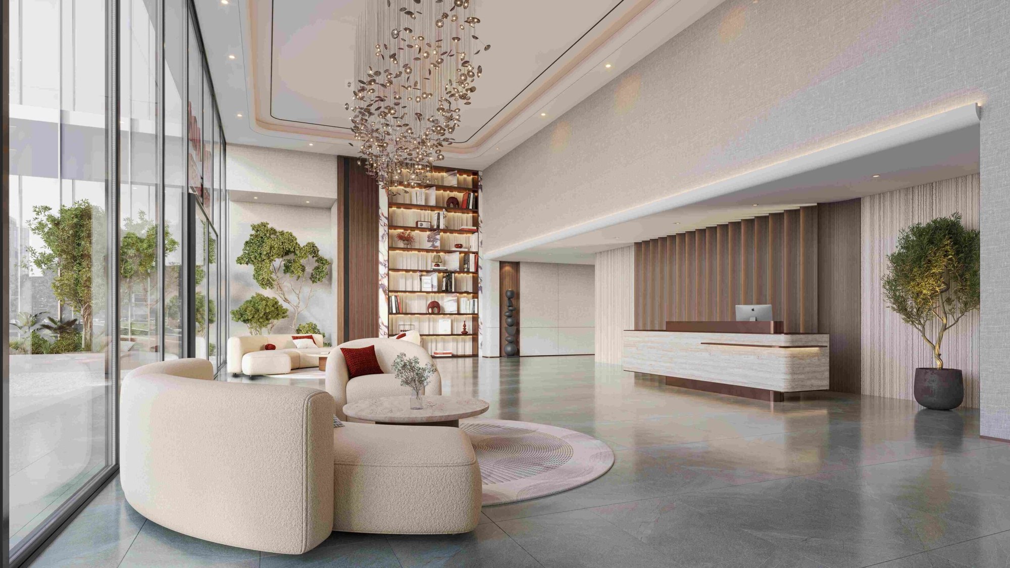 Ramada Residences by Wyndham - official double-height lobby rendering